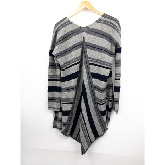 Derek Lam 10 Crosby Womens Wool Black Grey Cardigan Striped Small - Picture 3 of 5